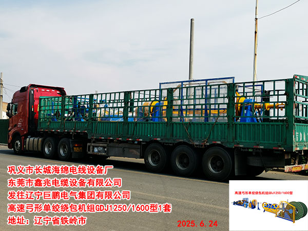 辽宁巨鹏电气集团有限公司高速弓形单绞绕包机组GDJ1250/1600型1套